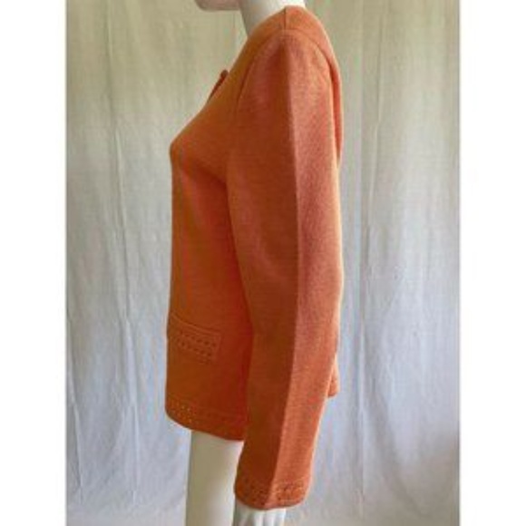 American Collection Women's Cardigan Sweater Orange Buttons Long Sleeves Size M - Picture 9 of 12